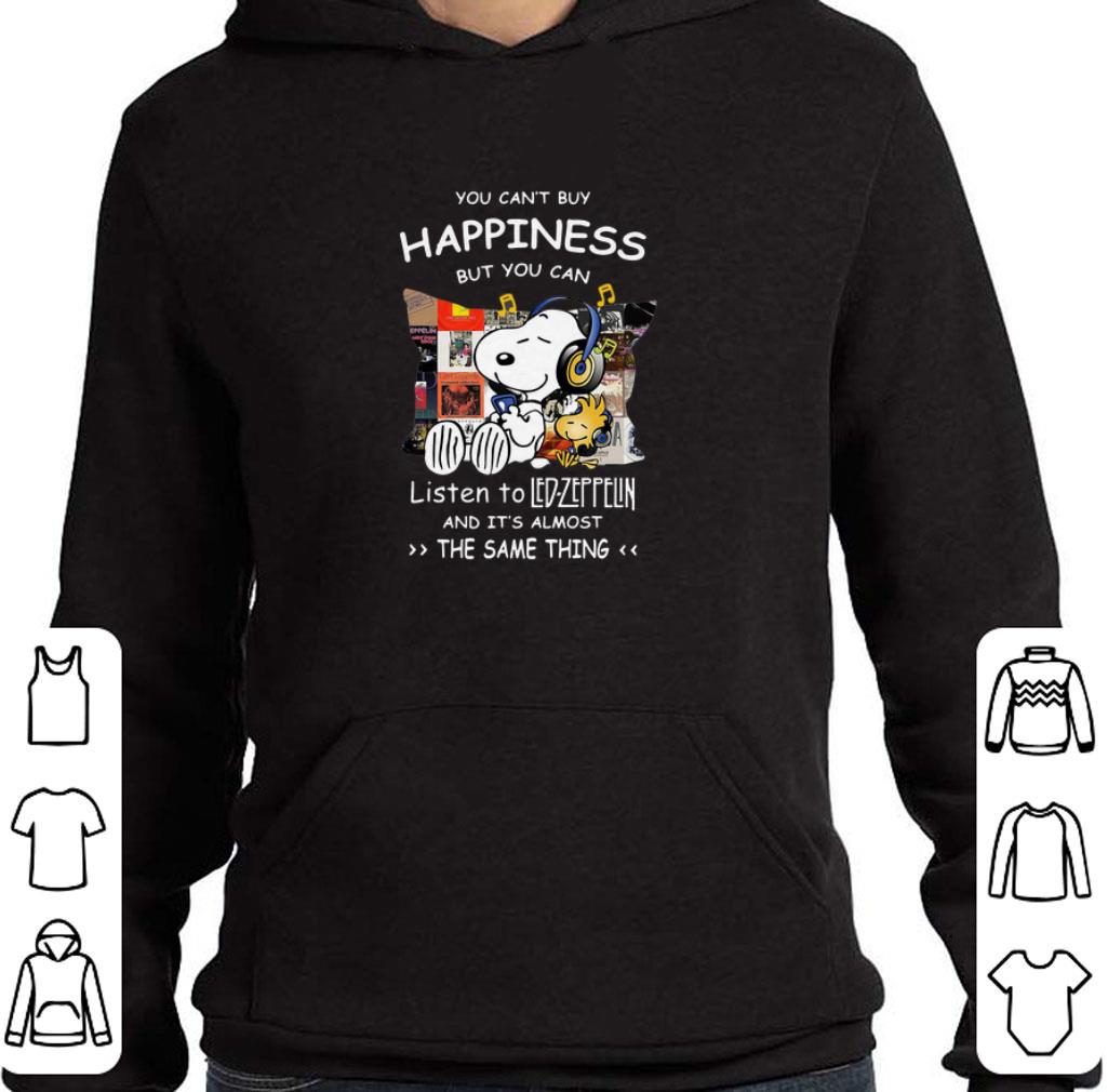 Premium Snoopy you can't buy happiness but you can listen to Led Zeppelin shirt