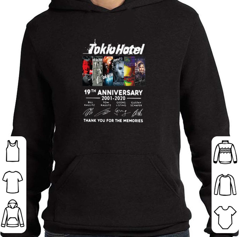 Top tokio hotel 19th anniversary 2001 2020 thank you for the memories shirt