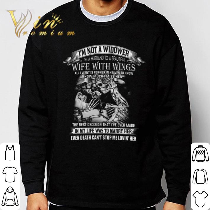 i'm not a widower i'm a husband to beautiful wife with wings shirt 3 i'm not a widower i'm a husband to beautiful wife with wings shirt 3