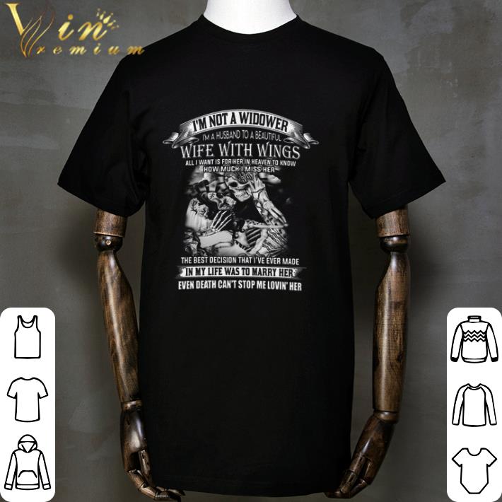 i'm not a widower i'm a husband to beautiful wife with wings shirt 2 i'm not a widower i'm a husband to beautiful wife with wings shirt 2