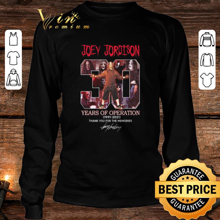 Hot Joey Jordison Slipknot band 30 years of Operation 1991-2021 thank you for the memories signature shirt 11 Joey Jordison Slipknot band 30 years of Operation 1991-2021 thank you for the memories signature shirt