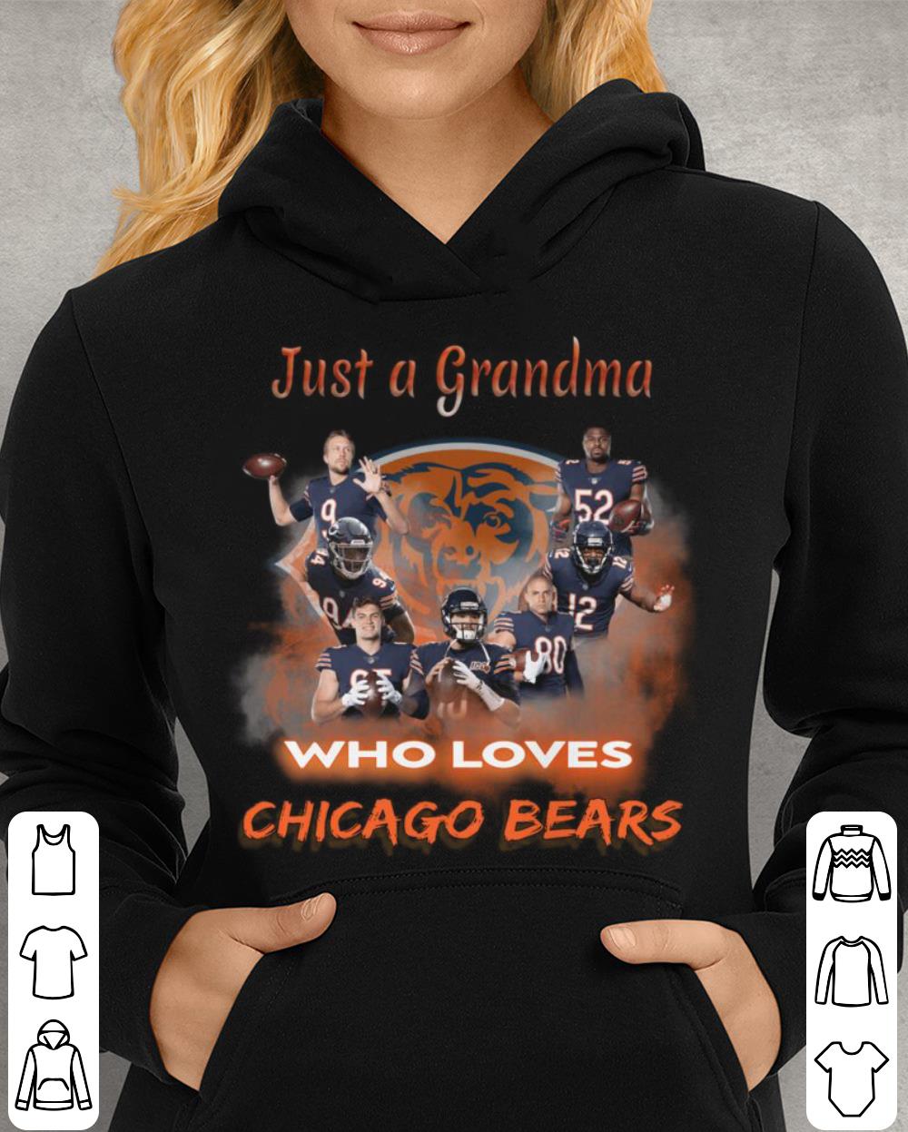 Premium Just a grandma who Loves Chicago Bears Shirt 11 Just a grandma who Loves Chicago Bears Shirt