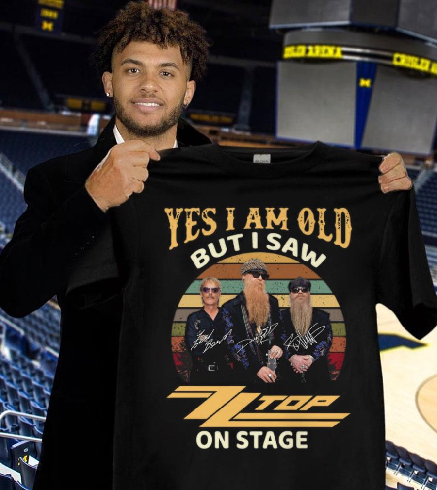 Funny RIP Dusty Hill Yes i am old but i saw ZZ Top band on stage signatures vintage sunset shirt 8 RIP Dusty Hill Yes i am old but i saw ZZ Top band on stage signatures vintage sunset shirt
