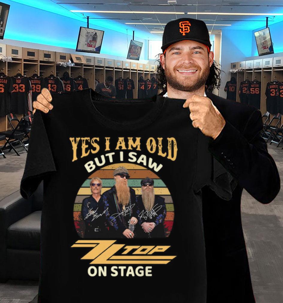 Funny RIP Dusty Hill Yes i am old but i saw ZZ Top band on stage signatures vintage sunset shirt 9 RIP Dusty Hill Yes i am old but i saw ZZ Top band on stage signatures vintage sunset shirt