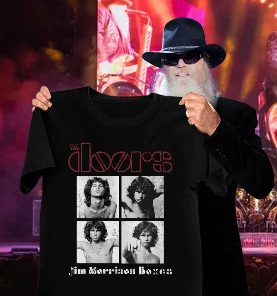 Original The Doors band rock members Jim Morrison Boxes shirt 10 The Doors band rock members Jim Morrison Boxes shirt
