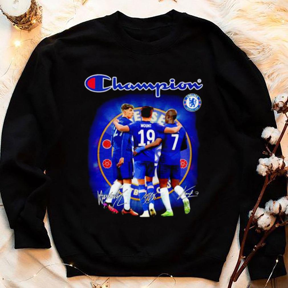 Original Champion Chelsea FC Signatures Shirt, Kai Havertz, Mason Mount, N Golo Kante 11 Champion Chelsea FC Signatures Shirt, Kai Havertz, Mason Mount, N Golo Kante