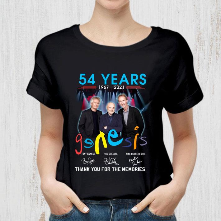 Funny Genesis band rock members 54 years 1967-2021 signatures thank memories shirt 9 Genesis band rock members 54 years 1967-2021 signatures thank memories shirt