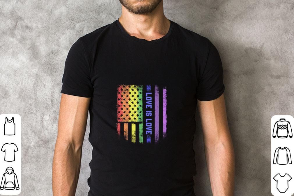 Premium LGBT love is love American flag shirt 2 Premium LGBT love is love American flag shirt 2